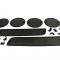 84-90 Blackout Tail Light Cover Kit - Front & Rear 6 Piece Set By GTS
