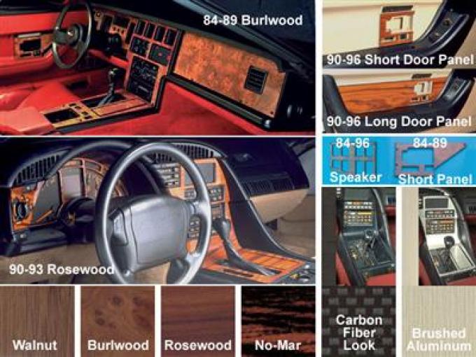 84-85 5 Piece Standard 4 Speed With Od Switch On Console Wood Dash Kit