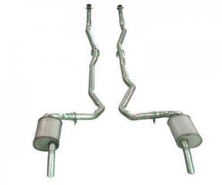 1974-1979 Hideaway Dual Exhaust System L-82 Design Automatic 2" To 2 1/2"