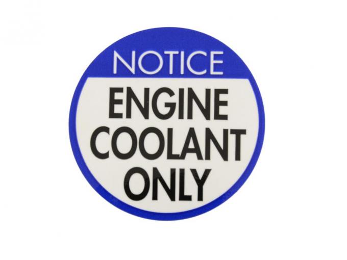 78-82 Cooling System Decal - Engine Coolant Bottle Cap Notice Decal