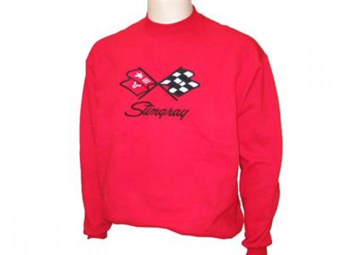 Sweatshirt With Stingray Emblem Red