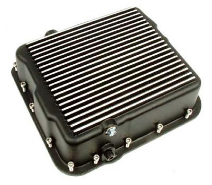 97-04 Transmission Pan - Finned - Black Cast Aluminum