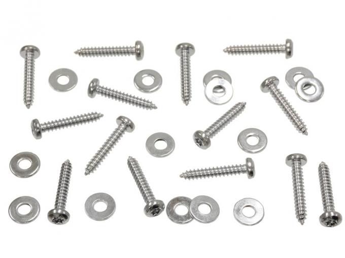 84-13 Chrome Engine Compartment / Underhood / Interior Detail Screws (Set of 14)