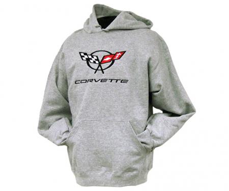 Hoodie/Hooded Sweatshirt With C5 Logo Gray