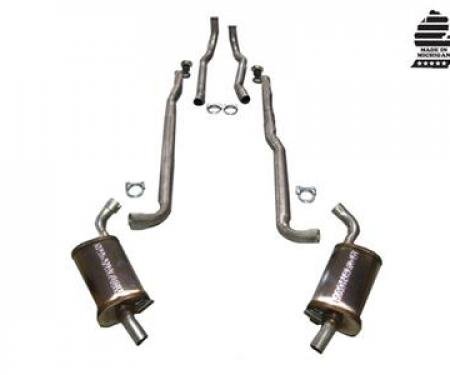 64-65 Exhaust System - 2 1/2" ( Sb ) With Magnaflow Muffler - With 4 Speed