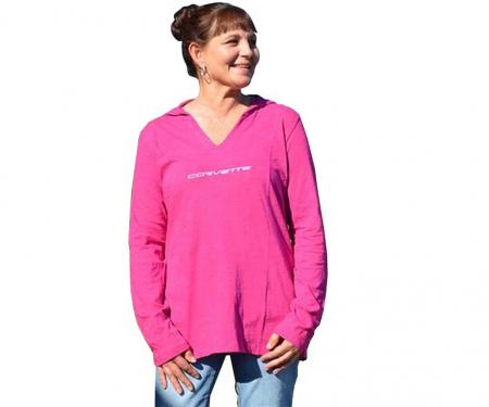 Hoodie - Womens Tunic - Chic Pink