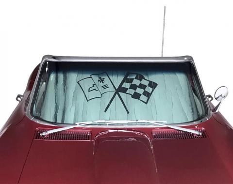 1963-1967 Roll Up Windshield Sunshade With C2 Logo