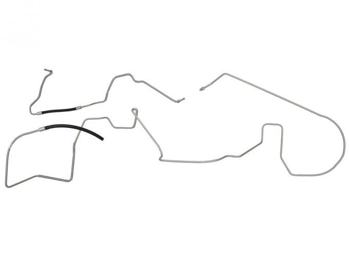 88-91 Engine To Fuel Tank 2 Piece Line Set - Steel
