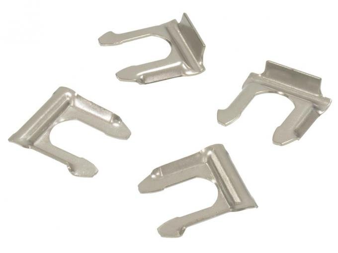 Redline Restomotive® 1953-1996 Chevrolet Corvette 4 Piece Stainless Steel Brake Hose Clip Set