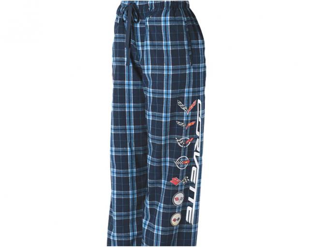 Corvette Generation Blue And Black Pajama Pants