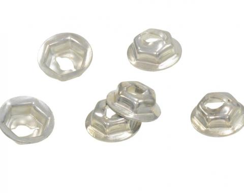 Redline Restomotive® 1963-1967 Chevrolet Corvette 6 Piece Windshield Moulding Retainer Nut for Soft Top / Convertible Top