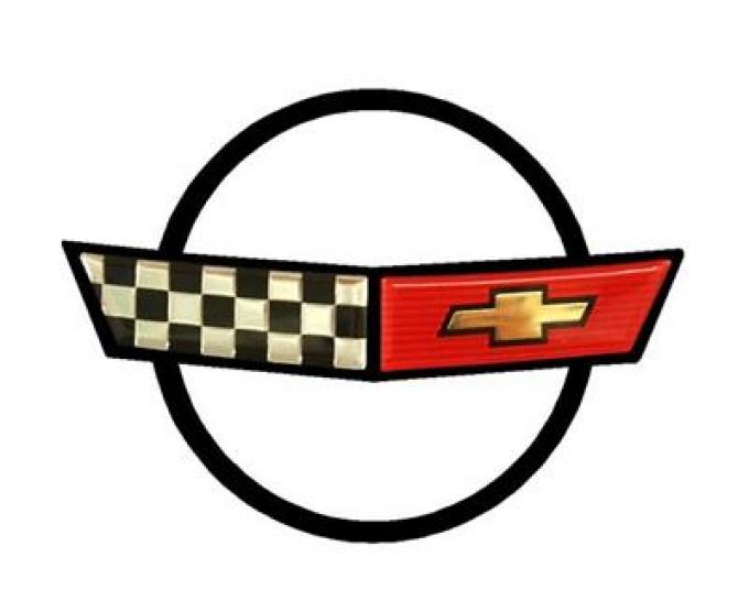 1984-90 Corvette C4 Nose Emblem 27" X 19" Photo Steel Sign