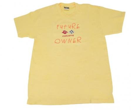 T-Shirt Yellow Crossflag Future Corvette Owner Kids