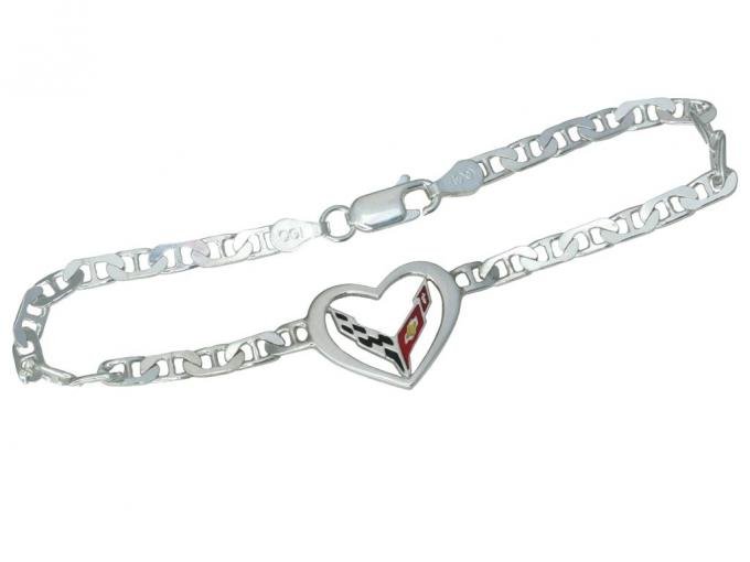 C8 Heart Braclet- Sterling Silver