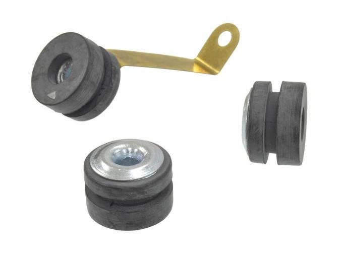 68-82 Windshield Wiper Motor Mount Grommets with Ground Strap - Correct