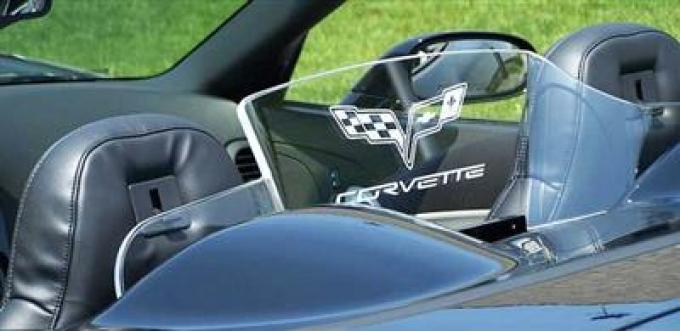 05-13 Convertible Wind Restrictor / Deflector with C6 Logo And Script