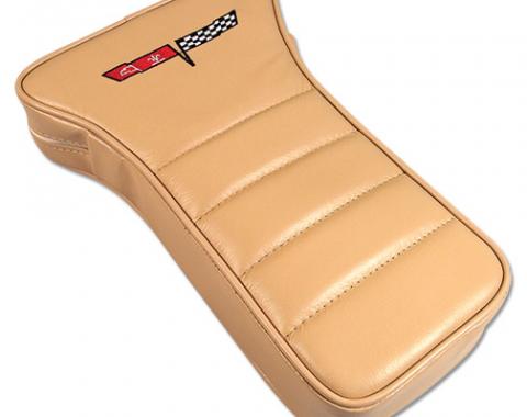 CA 1979-1980 Chevrolet Corvette Center Armrest Embroidered Leather 425050E | 78-80 Doeskin