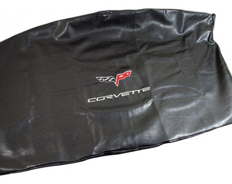 Corvette America 2005-2013 Chevrolet Corvette Embroidered Top Bag Black with Silver C6 Logo 41625