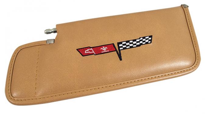 Corvette America 1981-1982 Chevrolet Corvette Sunvisor LH Telescopic with Rod Embroidered with Logo 410158 | 81-82 Camel