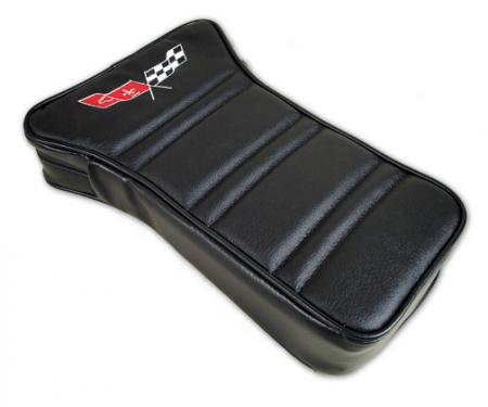 CA 1968-1978 Chevrolet Corvette Center Armrest Embroidered Leather 414920E | 59-96 Black