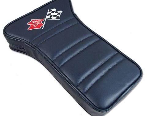 Corvette America 1973-1975 Chevrolet Corvette Center Armrest Embroidered Leather 414943E | 73-75 Dark Blue