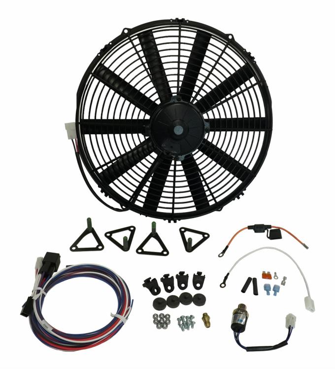 Vintage Air 1955-57 Chevrolet Full-Size SPAL Electric Fan Package with Mounts 32007-VUF