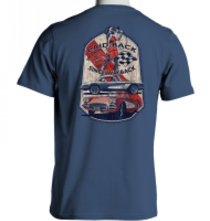 Laid Back Galley Pinup Vette-Men's Chill T-Shirt