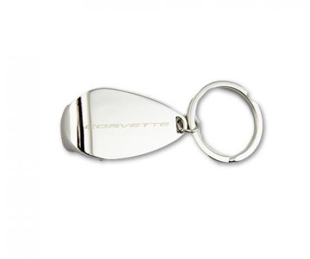 Corvette Silver Bottle Opener Keychain