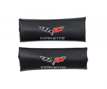 Seatbelt Solutions 2005-2013 Corvette Shoulder Belt Pads, With Logo SBPC6