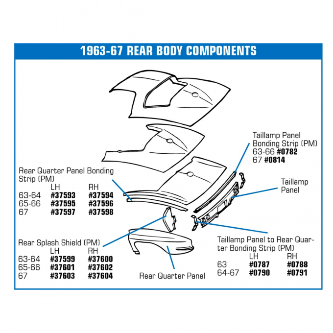 Corvette Rear Quater Splash Shield, Rear, Gray Right (Press Molded), 1965-1966