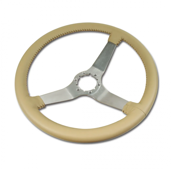 Corvette Steering Wheel, Buckskin Reproduction Satin (57), 1977