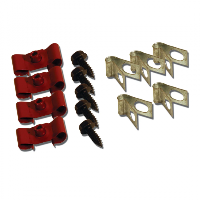 Corvette Brake Line Clips, 14 Piece, 1963-1966