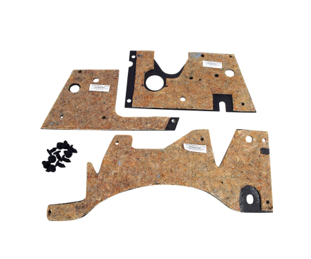 Corvette Firewall Insulation Set, with Fasteners Fuel Injection (Automatic Transmission & Heater), 1959-1961