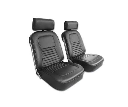 CA 1967 Chevrolet Corvette Driver Leather Seat Covers 480420 | 59-96 Black
