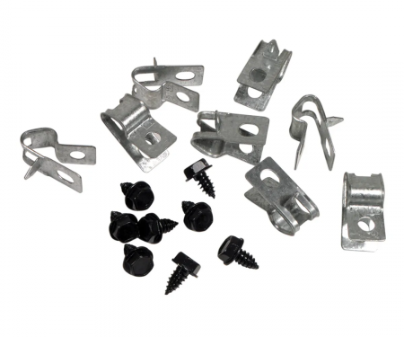 Corvette Fuel Line Clips, 16 Piece, 1971-1973