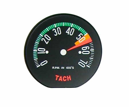 Corvette Tachometer Face, 5500 RPM (60 Early), 1960