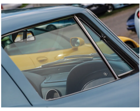 Corvette Door Glass, Tinted Coupe Right, 1963-1967
