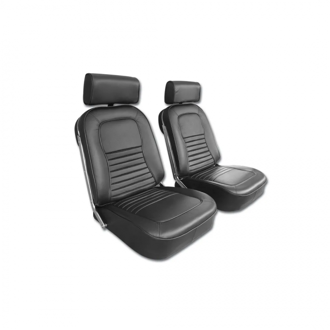 CA 1967 Chevrolet Corvette Driver Leather Seat Covers 480420 | 59-96 Black