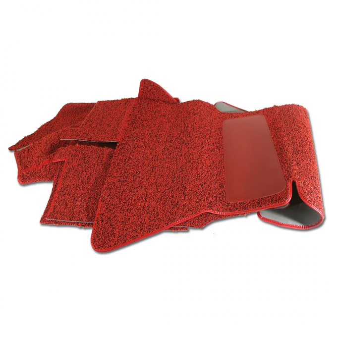 Corvette Carpet, Tuxedo, Red (35), 1959-1960