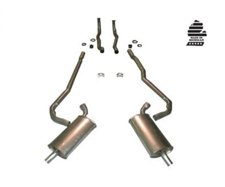 Corvette Exhaust System, 350 Auto 2In, 1969-1972