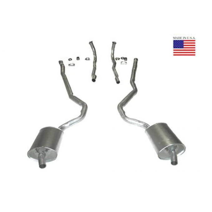 Corvette Exhaust System, 350 4 Speed 2In, 1969-1972