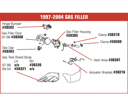 Corvette Gas Tank Vent Hose, 1997-1998