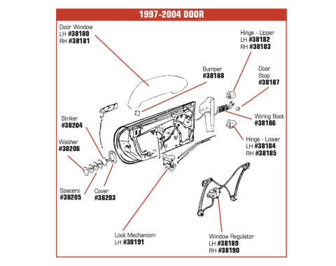 Corvette Door Striker, 1997-2004