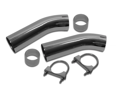 Corvette Exhaust Extensions, Curved Non-Flared, 1974-1982