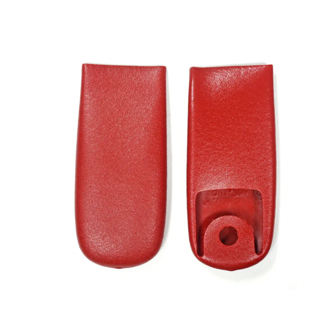 Corvette Shoulder Harness End Covers, Red, 1966-1967