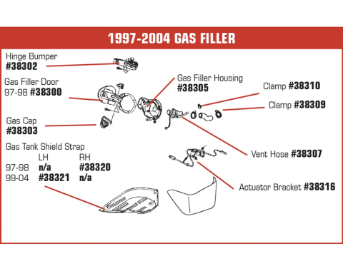 Corvette Gas Tank Vent Hose, 1997-1998
