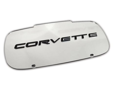 Corvette Frnt License Plate, Mirror with C5 Script, 1997-2004