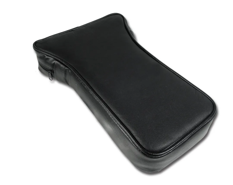 Corvette Driver Center Armrest, Black Leather, 1967-1982