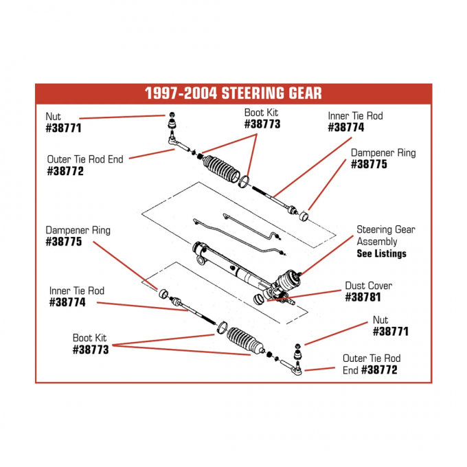 Corvette Steering Gear Housing Dust Cover, 1997-2004