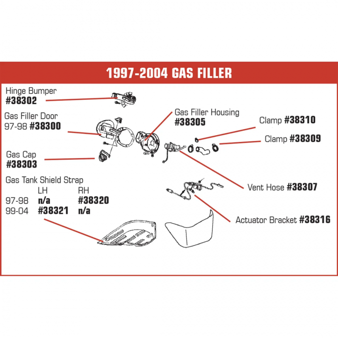 Corvette Gas Tank Vent Hose, 1997-1998